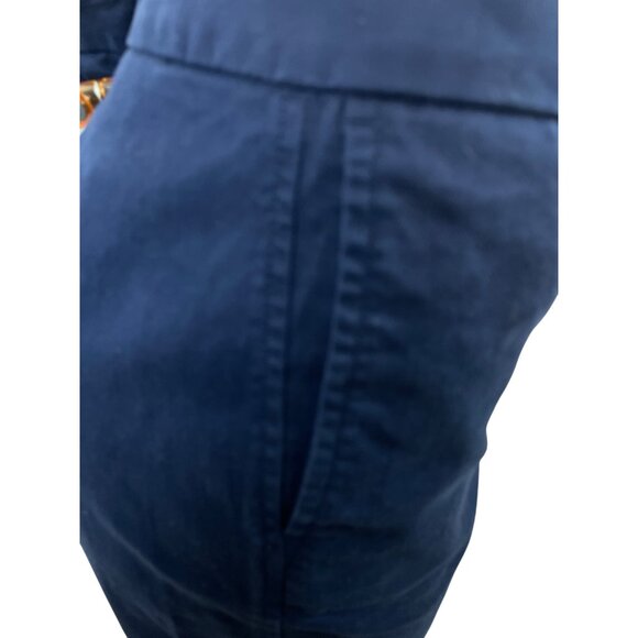 J. Crew Womens Navy Chino Shorts Mid-Rise Tailored Fit Size 10 - Picture 4 of 8